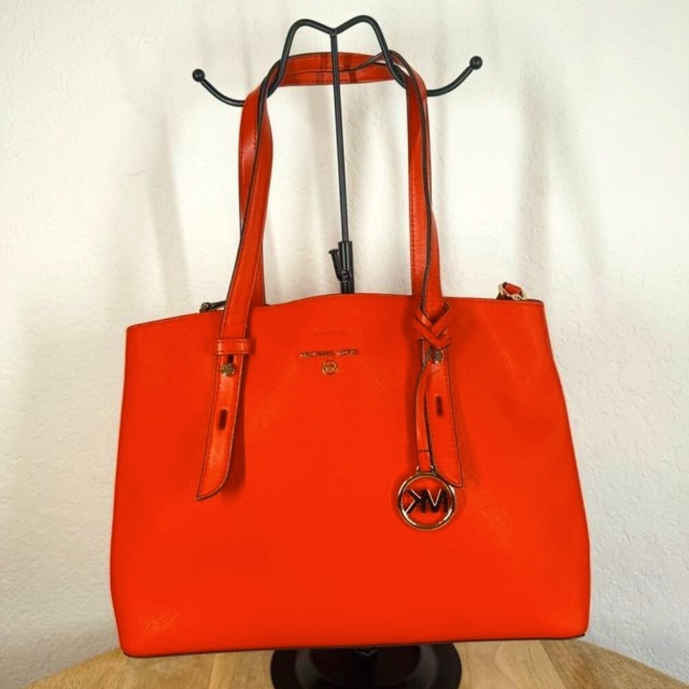 Michael Kors Orange Leather Shoulder Bag